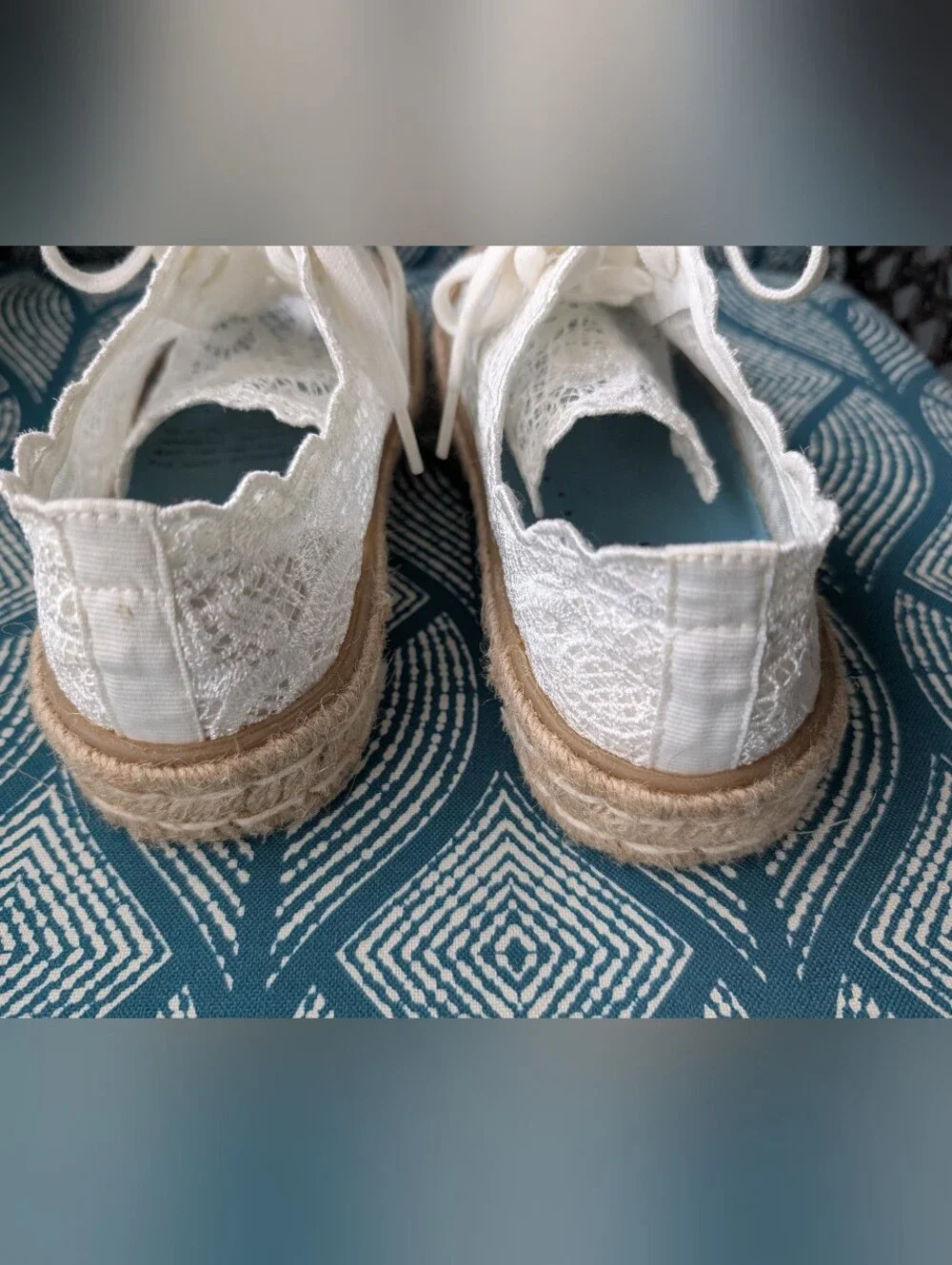 SeaVees White Lace Espadrille Sneakers 7.5